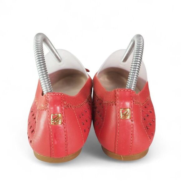 Sperry Top-Sider Elise Perforated Ballet Flats Salmon Pink STS93221 Women's 8M - Picture 5 of 11